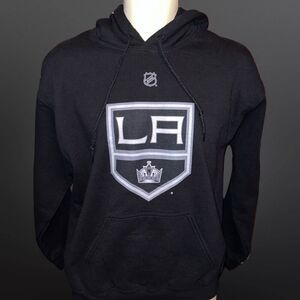 LA Kings Fanatics Branded Black Logo Pullover Hoodie Brown #23 Size Medium